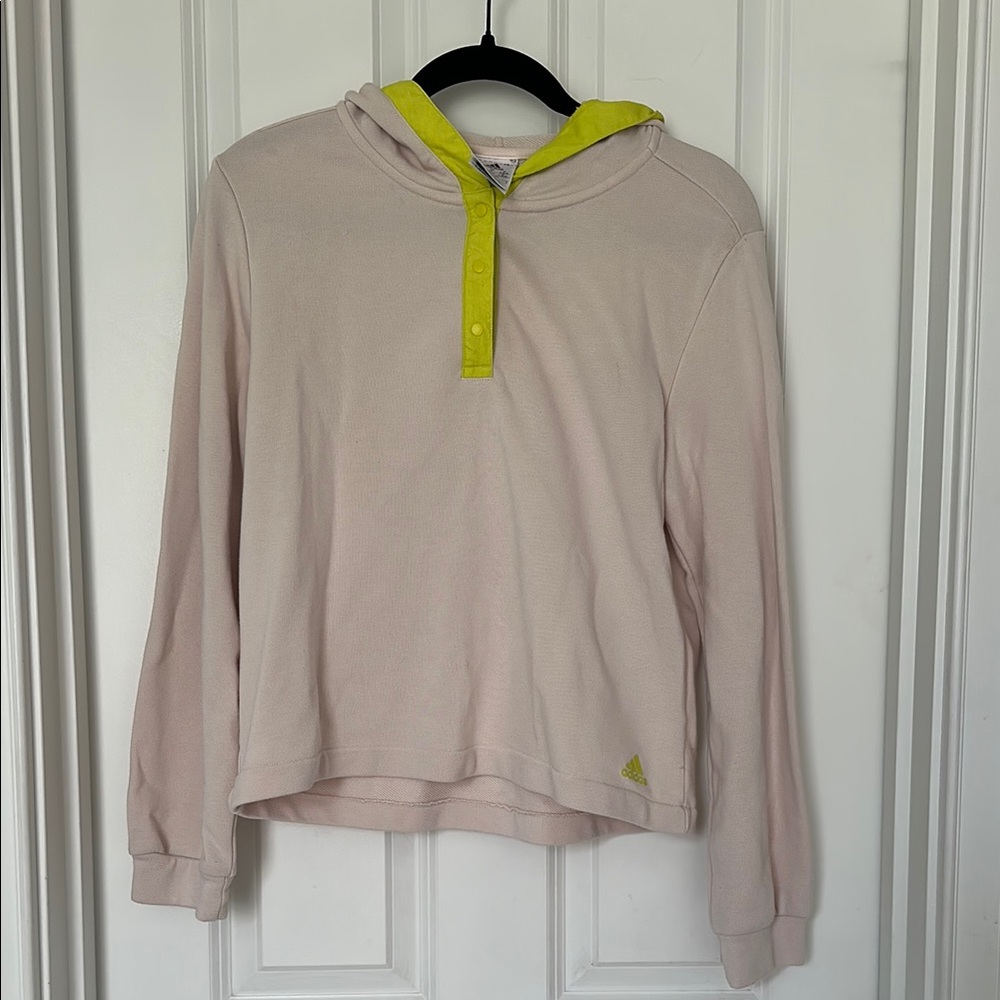 3/$30 Adidas Cream and Yellow Hoodie